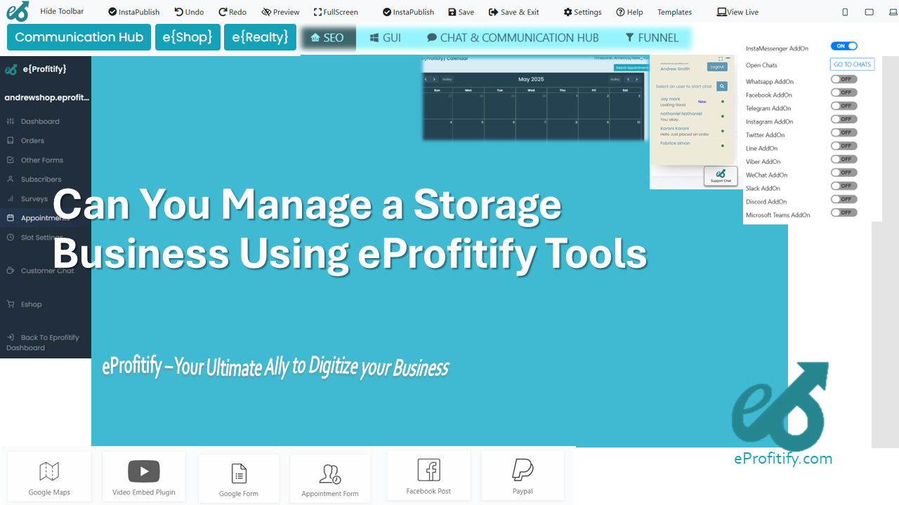 Can You Manage a Storage Business Using eProfitify Tools